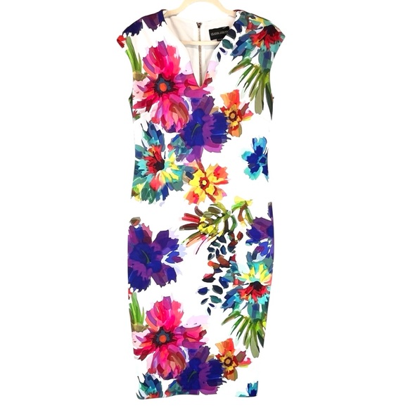 Frank Lyman Design Dresses & Skirts - Frank Lyman Design Watercolor Floral Sleeveless Sheath Dress Midi Sz 12